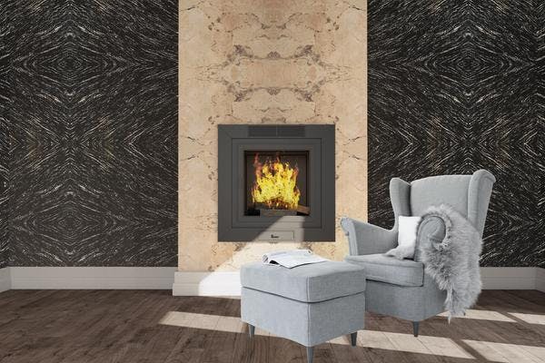 Granite wall in living space
